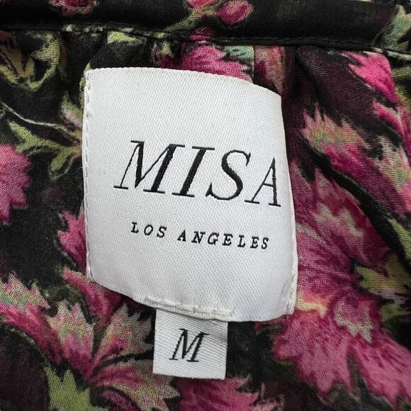 Misa Los Angeles Celina Floral Ruffle Smocked Mini Dress Size Medium - Picture 7 of 12